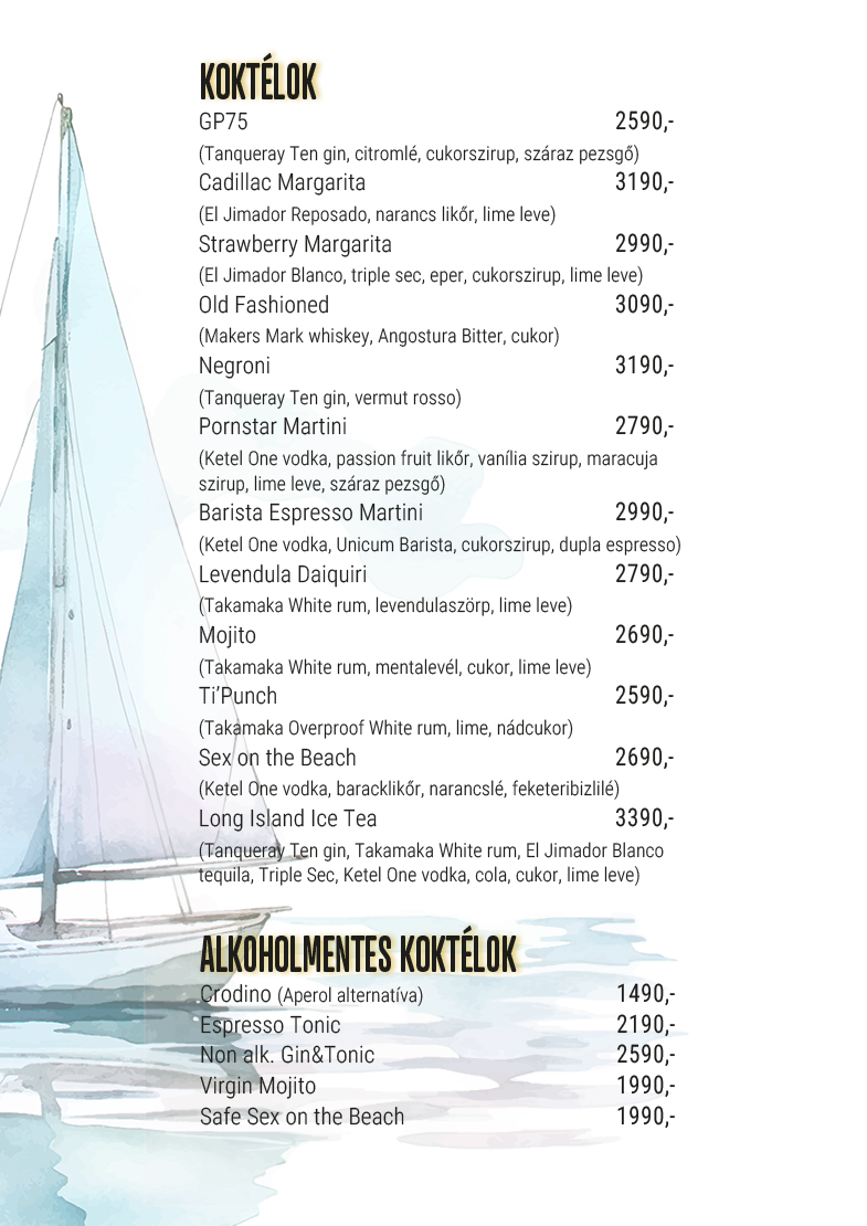 GianPiero's Étterem Balatonboglár Itallap