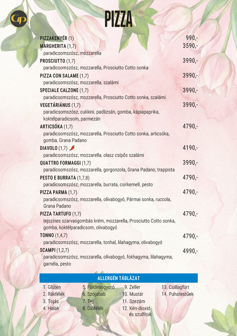 GianPiero's étlap